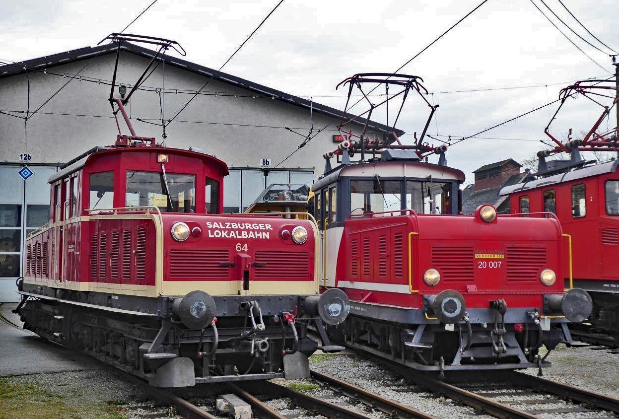 SLB-Lok E 64 bei der LILO in Eferding