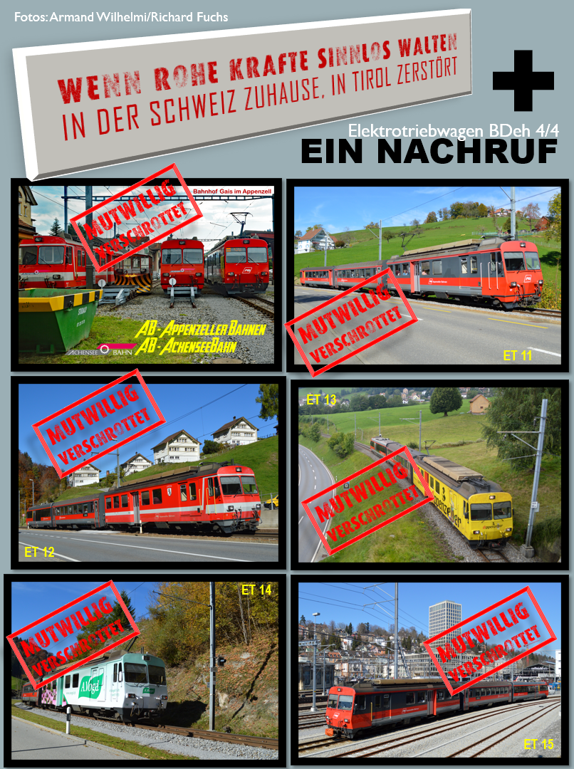 Achenseebahn Zerstörungswut