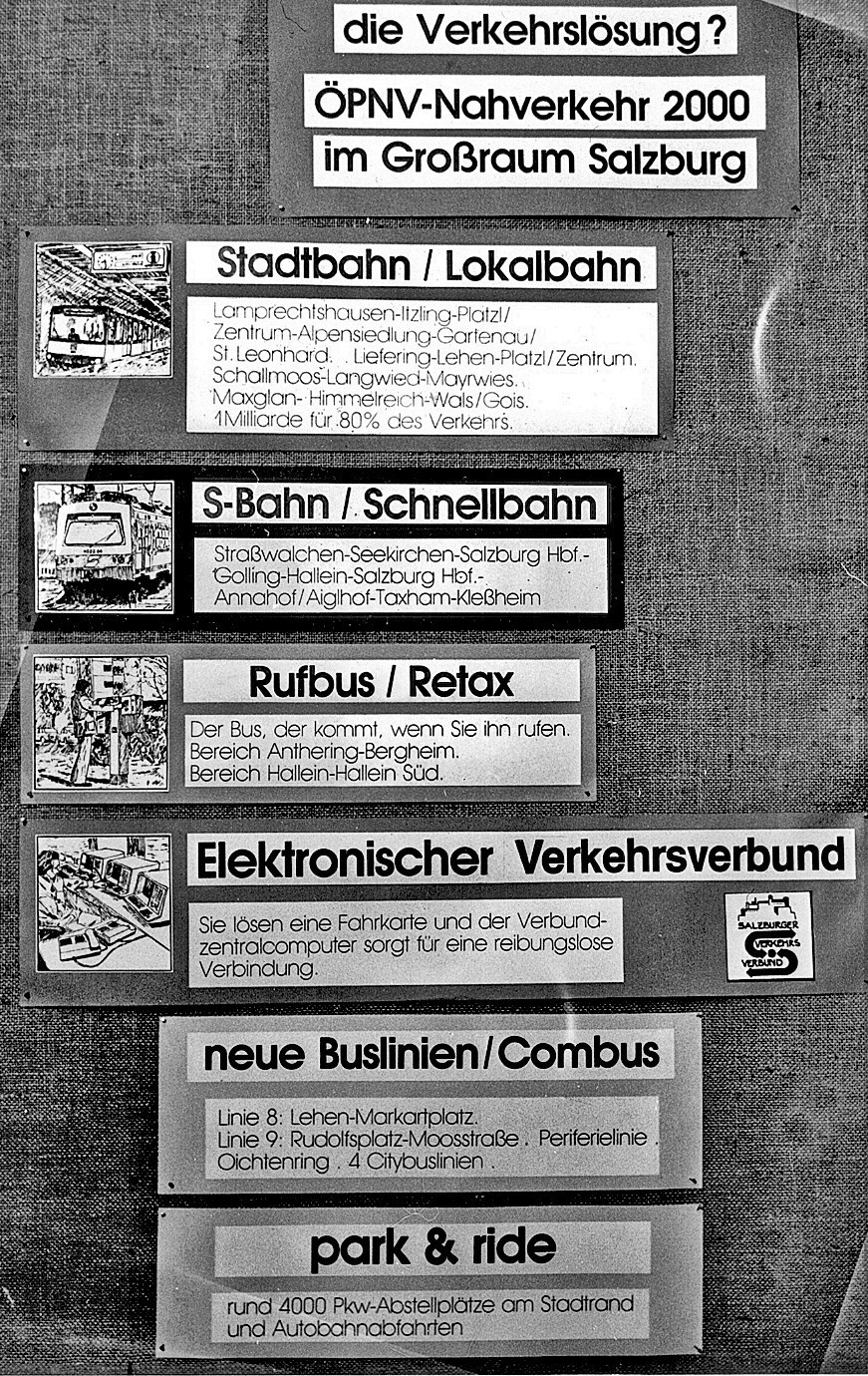 Salzburg Nahverkehr 2000 im BFI Salzburg 1983