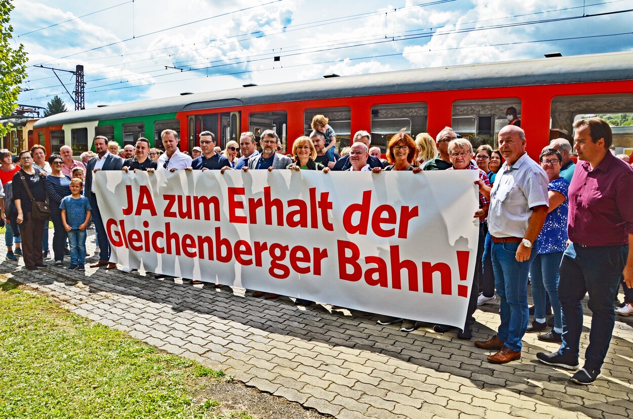 Protest-Sonderfahrt auf der Gleichenberger Bahn