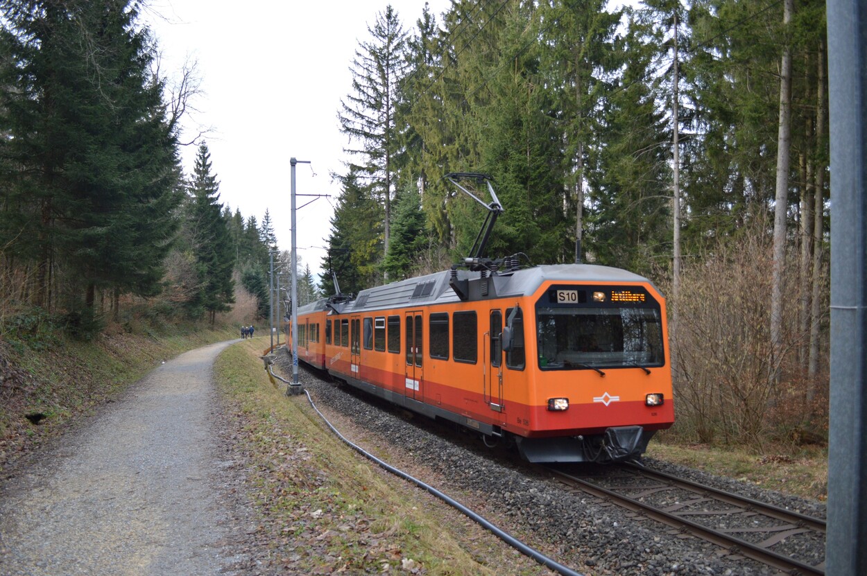 Triebwagen der Uetlibergbahn bei Zürich