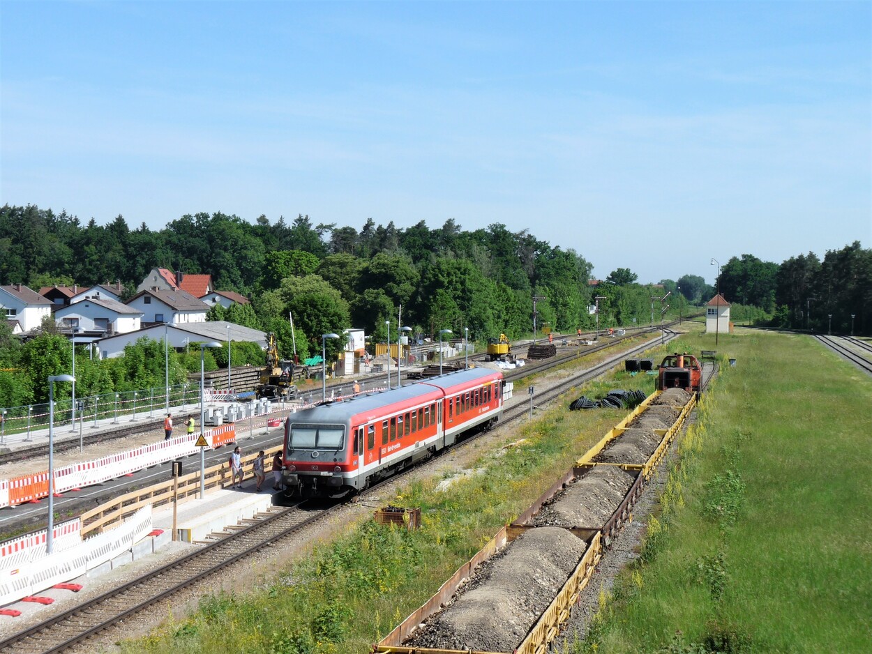 Umbauarbeiten im Bahnhof Garching/Alz