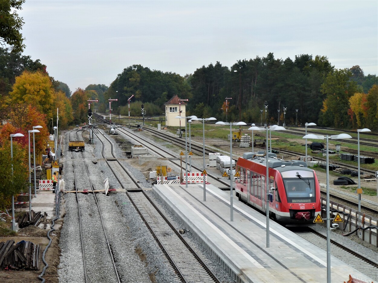Umbauarbeiten im Bahnhof Garching/Alz