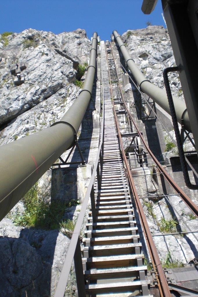 Standseilbahn am Dießbach Kraftwerk im Salzburger Pinzgau